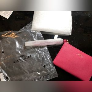 Coach confetti pink wristlet